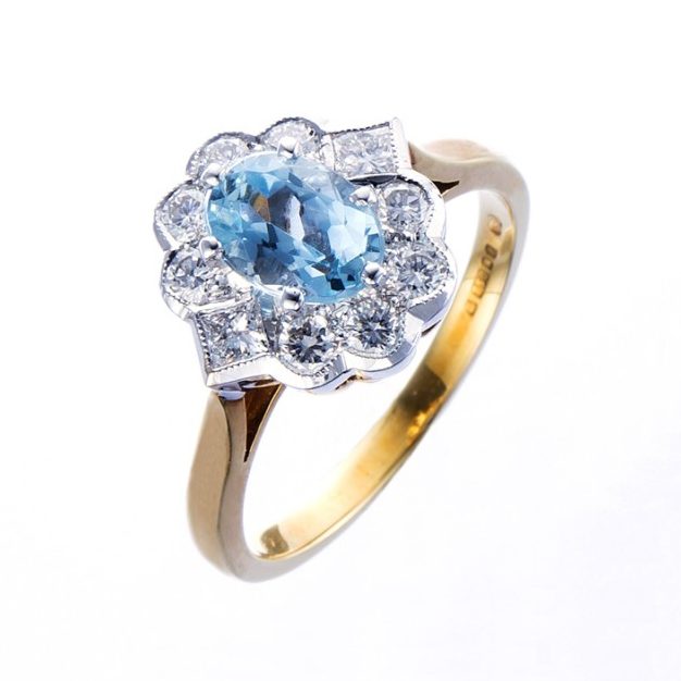 販売済】K18アクアマリンリング|名古屋栄｜婚約指輪、結婚指輪、真珠