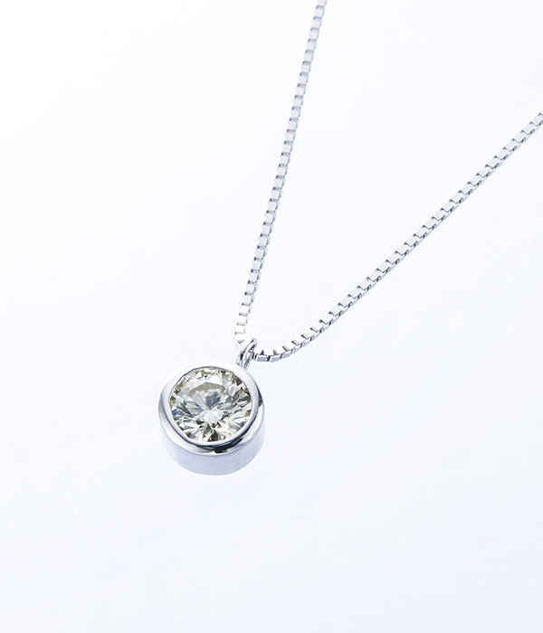 覆輪］Ptダイヤモンドペンダントネックレス(0.3ct)【IKEDA ORIGINAL ...